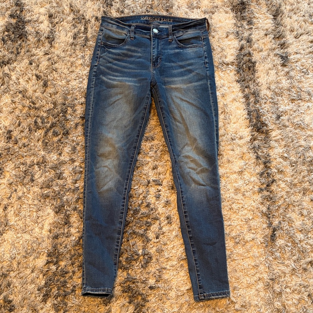 American Eagle Outfitters Women's Skinny Jeans - Dark Blue